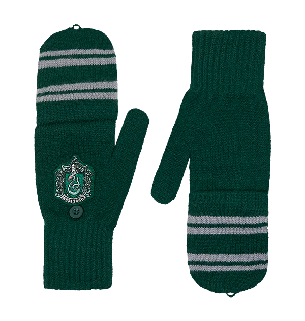 Slytherin Knitted Mitten Capped Gloves - Image 3